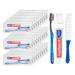 Hotel toothbrush travel toothpaste and brush individually packed the hotel toothbrush set with toothbrush toothpaste comb suitable for hotels travel business trips (25 sets)