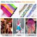 Buy Aomy 22-Piece Colorful Hair Extensions - 50cm Curly Clips for Women Girls & Kids | Perfect for Parties & Festivals - Buy Online on GoSupps.com
