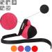 Dingo Gear Training Toy Ball 9cm - Black-Rosa with 65cm Handle | French Nylcott Material for IGP Obedience & Apport Training | Ideal Small Dog Toy - Buy Online on GoSupps.com