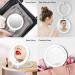 Rechargeable 10X/1X Double Sided Lighted Travel Makeup Mirror | Adjustable Color Lights | LED Vanity Tabletop Desk Mirror - Buy Online on GoSupps.com