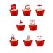 Top That 33 Stand Up St George's Day English Celebration Themed Edible Wafer paper Cake Toppers Decors