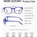 MARE AZZURO Blue Light Blocking Reading Glasses for Women - Stylish UV Protection & Glare Filter - Available in Multiple Strengths (0 to 4.0) - Ideal for Computer Use - Buy Online on GoSupps.com