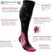 Zengear Compression Socks 20-30mmHg | Anti DVT, Travel Stockings for Swollen Legs & Varicose Veins |Calf Support for Running & Sports | L/XL Black w/Pink - Buy Online on GoSupps.com