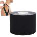 Sports Kinesiology Tape| Strips Neuromuscular Bandage Elastic Muscle Exercise Injury Recovery Uncut Water Quality Athletic PhysioTherapy !5cm x 5m(black)