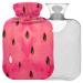 Naanle watermelon pieces heat bottle with cover transparent hot water bottle 2l large hot hot water bottle for bed handfoot warmer pain relief heat and cold therapy