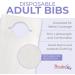 100 Pack Disposable Adult Bibs for Eating - White Overhead Apron Bib for Elderly, Men, Women, Adults with Special Needs - Medical Nursing Home Care - Buy Online on GoSupps.com