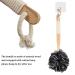JulaJuyo Loofah Back Scrubber | Long Handle Bath Body Brush | Exfoliating Shower Luffa Brush for Men and Women | Soft Nylon Mesh Sponge on a Stick | 1 Pack Black - Buy Online on GoSupps.com