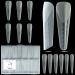 Vnjaoi 120 pieces of dual-nail shapes 12 sizes semi-matting poly-nail gel full cover nail shapes with scale coffin nail builder for gel manicure nail art designalon diy at home