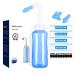 JBKhrodric Neti Pot Sinus Rinse Bottle Nasal Wash Bottle Sinus Rinsing Cleaner Pressure Rinse Nasal Irrigation with Sticker Thermometer for Adult & Kid (300ml with 40 Nasal Wash Salt Packets)