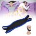 Anti Snore Chin Strap Adjustable Chin Strap Breathable Nylon Snoring Head Band Anti Snoring Chin Strap for CPAP Users Comfortable Sleep Support for Men & Women Snoring Support (Blue Black)