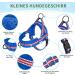Eyein No-Pull Dog Harness with Leash - Adjustable Reflective Padded for Puppies Small & Large Dogs Cats - Dark Blue XS - Buy Online on GoSupps.com