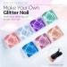 Modelones Glitter Gel Top Coat 10ml Iridescent Silver Mix Glitter Gel Polish No Wipe Top Coat Glossy Sparkly Finish Long Lasting Soak Off Rainbow Shimmer Glitter Gel Nail Polish Nail Art Manicure - Buy Online on GoSupps.com