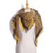 Hanxiulin Women's Cotton Triangle Scarf - Winter Neckerchief for All Seasons - Stylish Printed Yellow Scarf - Buy Online on GoSupps.com