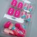 Flower Press On Nails - Short Square Fake Nails with Light Blue Pink Floral Design | Glossy Reusable Glue On Nails for Women | 24 Pack AA-10 - Buy Online on GoSupps.com