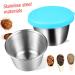 HOMSFOU 8pcs Sauce Container with lid Cup Dipping Bowls Dressing Container with lid Dipping Sauce Bowls Ketchup Bowl Mini Bowls Small Bowls for Dipping Leakproof Crisper Stainless Steel - Buy Online on GoSupps.com