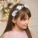 IYOU Flower Girl Headpiece Floral White Headbands Pearl Wedding Hair Vines Bridal Communion Hair Accessories for Girls
