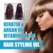 2pcs Hair Serum Capsules - Keratin & Argan Oil Styling Oil with Jojoba Avocado & Vitamins for Frizzy Dry & Damaged Hair - Buy Online on GoSupps.com