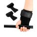 Train aid strength training leather - do lifting straps for fitness bodybuilding weightlifting powerliftine grip aids strength sport gym accessories for women and men black