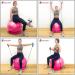 INTENT SPORTS Yoga Ball Chair  Stability Ball with Inflatable Stability Base & Resistance Bands  Fitness Ball for Home Gym  Office  Improves Back Pain  Core  Posture & Balance (65 cm) Pink - Buy Online on GoSupps.com