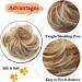 Sandy Brown to Bleach Blonde Messy Updo Hairpiece Scrunchie - Curly Hair Bun Extension - Buy Online on GoSupps.com