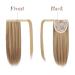 Fine Ponytail Extensions - 40 cm Clip-In Synthetic Hair for Women | Smooth Long Braid in Brown Mixed Blonde - Buy Online on GoSupps.com