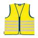 Abus Children's Warnings Lumino Reflex Vest Kids - Security vest for better visibility at day and night - with zipper S yellow