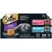 SHEBA PERFECT PORTIONS Wet Cat Food Pat in Natural Juices Delicate Salmon Entre & Tender Whitefish & Tuna Entre Variety Pack, 2.6 oz, 24 Servings (Pack of 2)