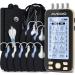 AVCOO 4 Channel TENS EMS Unit 24 Modes Muscle Stimulator for Pain Relief Therapy, Rechargeable Electronic Pulse Massager Machine with 12 Pads, Dust-Proof Bag, Fastening Cable Ties.