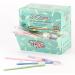 Dr.Bauer's disposable toothbrushes with toothpaste 100 pack sustainable disposable toothbrush ideal for trips dentists hotels hotels - environmentally friendly with a straw content in a donor box (violet / green / blue / red) violet / green / blue / red