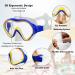 Kids Snorkeling Set with Fins, Full Dry Snorkel, and Swimming Goggles - Navy Blue/Lemon Yellow - Buy Online on GoSupps.com