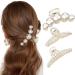 3 pieces of pearls hair clips women hairpins rhinestone hair clips gold fashion vintage hair pins clips clips hair clips wedding hair jewelry set for women bride (gold)