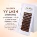 Y Lashes Extensions | Colored YY Premade Fans | Brown Eyelash Extensions D Curl 0.07mm 8-15mm Mixed Tray | Easy Fan Volume Lashes Supplies - Buy Online on GoSupps.com