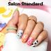 Pink Oval Press-On Nails with Cow Print Design | 24pcs Medium Round Acrylic False Nail Tips Set - Buy Online on GoSupps.com