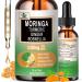 Moringa Drops - Organic Moringa Leaf Extract Liquid with Turmeric Ginger Boswellia for Energy Skin Health Gut Health - High Absorption Green Superfood w/Essential Vitamins & Amino Acids