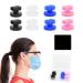 ANYGIFT 4 Pairs Adjustable Eyeglass Hooks for Mask Holders to Protect Ears, Silicon Ear Saver for Masks Glasses, Mask Strap Extender for Sunglasses(4 Colors) 1 Pair (Pack of 4) 4.0