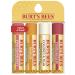 Burt's Bees 100% Natural Moisturizing Lip Balm Superfruit - Pink Grapefruit Mango Coconut & Pear Pomegranate - 4 Tubes