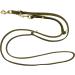 Dogeline Premium Double Linen Leash for Small & Large Dogs - 5m Olive Green | Adjustable Fat Leather & Brass - Buy Online on GoSupps.com