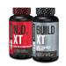 Jacked Factory Muscle Builder Supplement Stack - Build-XT Muscle Builder & N.O. XT Nitric Oxide Boosting Agent for Dual Support (30 Day Supply)