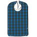 AIEX Adult Bibs Waterproof Floral Print Washable Reusable Blue Plaid