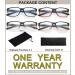 Men's Stylish 4-Pack Reading Glasses with UV Blue Light Blocking - 2.0 Magnification Strength - Spring Hinges & Anti-Glare Filters - Mix Colors - Buy Online on GoSupps.com