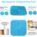 MateeyLife Licking Mat 2PCS for Dogs and Cats | Premium Lick Mats with Suction Cups | Anxiety Relief & Boredom Reducer | Perfect for Bathing, Grooming | Blue & Green + Spatula - Buy Online on GoSupps.com