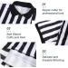 Yuehuamech Men's Umpire Jersey - Black & White Striped Referee Shirt with Zipper for Basketball & Football - Size L (60-65kg) - Buy Online on GoSupps.com