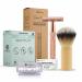 Bamboozy Safety Razor Starterkit shaving soap and 20 razor blades - razor plane for women - Aluminum - Zero Waste - Double Edge wet razor - Rose Gold