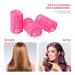 12 Pcs Large Plastic Hair Rollers with Rat Tail Comb for Hairdressing Styling - Pink (2.6x1.4 Inch) - Buy Online on GoSupps.com