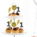 Ambishi 24pcs One Happy Dude Cupcake Toppers/Hippie Theme 1st Birthday/Baby Shower Party Decoration Cupcake Picks/Groovy One Cool Dude Birthday Party Decor Cake Topper - Buy Online on GoSupps.com