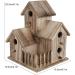 Esenlong Wooden Bird House - Garden Novelty Nesting Box for Birds - Eco-Friendly Sustainable Forests - Ideal for Outdoors, Trees, or Balconies - Buy Online on GoSupps.com