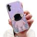 Tivenfezk Nadoli for Samsung Galaxy A14 5G astronaut Hidden Stand Cap caricature glitter stand soft silicone bling transparent protective cover samsung galaxy a14 5g purple