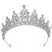 Tiaras for Women Sparkling Crystal Queen Crowns Princess Tiara Bride Hair Accessories for Women Birthday Halloween Cosplay Christmas Party Prom Gifts silver