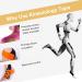 Pre-Cut Y Kinesiology Tape - 20pc Black Elastic Sports Tape for Muscle Pain Relief and Joint Protection - Buy Online on GoSupps.com