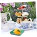 ABOOFAN 2pcs Tray Christmas Platter Wooden Serving Platter Party Food Serve Plate Afternoon Tea Dining Table 15.2X15.2X2CM Assorted Color - Buy Online on GoSupps.com